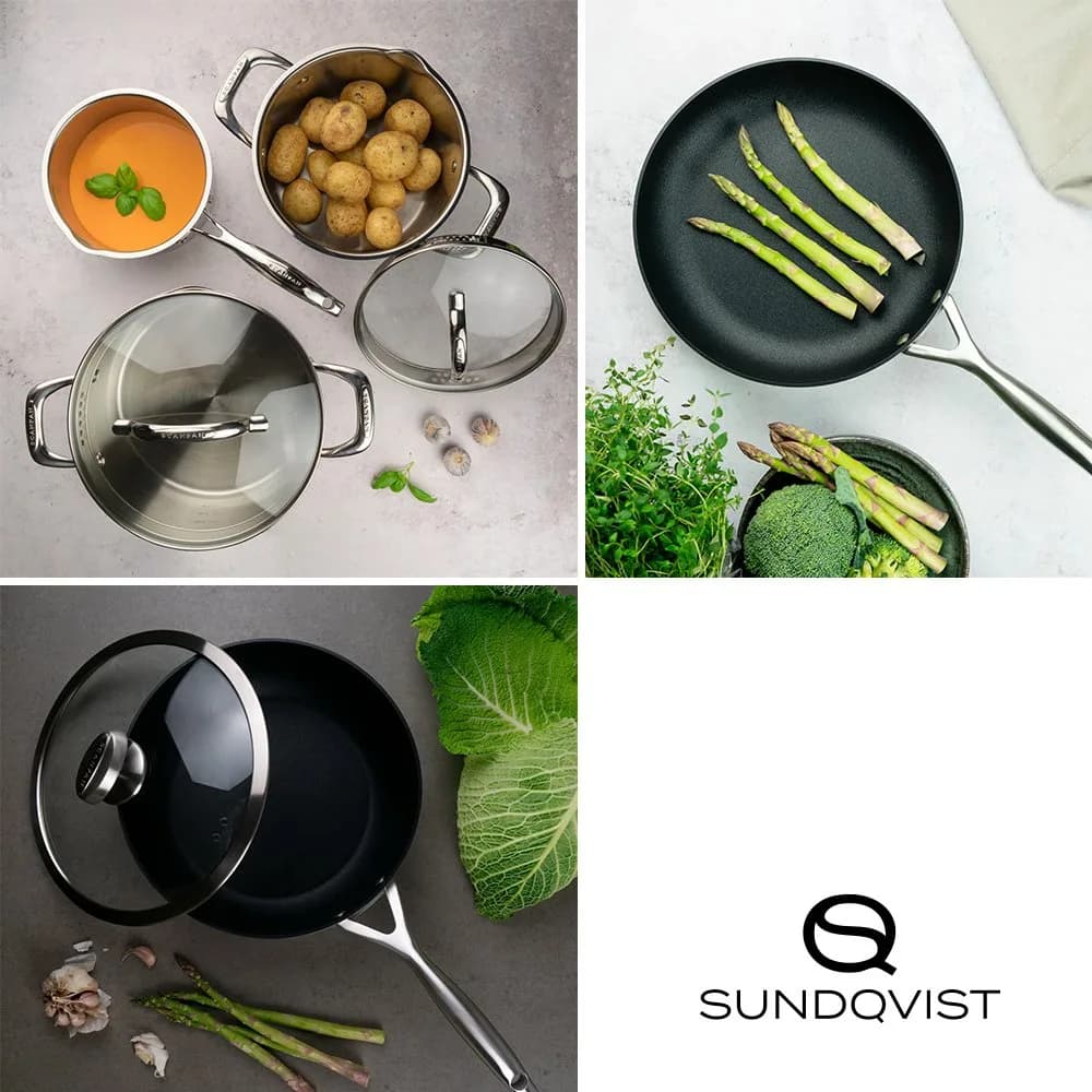 Sundqvist – Scanpan stekpanna, traktörpanna med lock, grytset i 3 delar